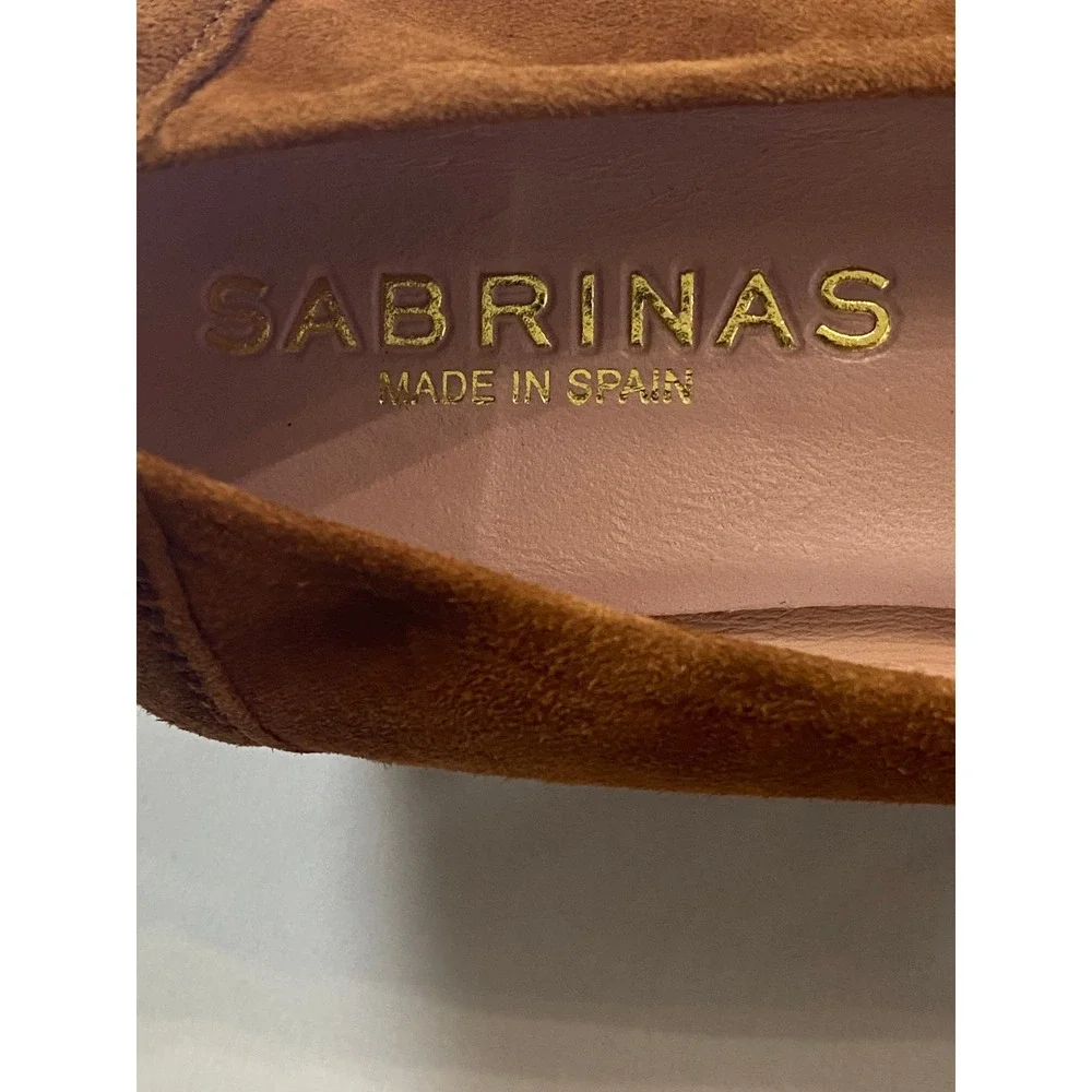 Sabrinas‎ Brown Suede Block Heel Pumps Round Toe Made in Spain EU 38 Womens
